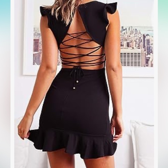 Amazon Dresses & Skirts - Black Open Back dress